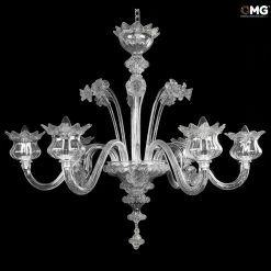 Venetian Chandelier Margherita - Floral - Crystal - Murano Glass