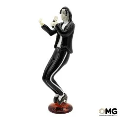 Michael Jackson MJ Singing Murano Glass Sculpture