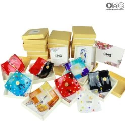 Mix Plates - Mix Color With Millefiori - Murano Glass