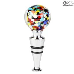 Bottle Stopper - Murano Glass - Carnival +Box