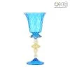 Venetian Goblet Stem Aquamarine - Murano Glass