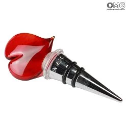 Bottle Stopper Love Heart - Lamp Work - Original Murano Glass OMG
