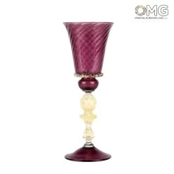 Venetian Goblet Stem - Purple - Murano Glass
