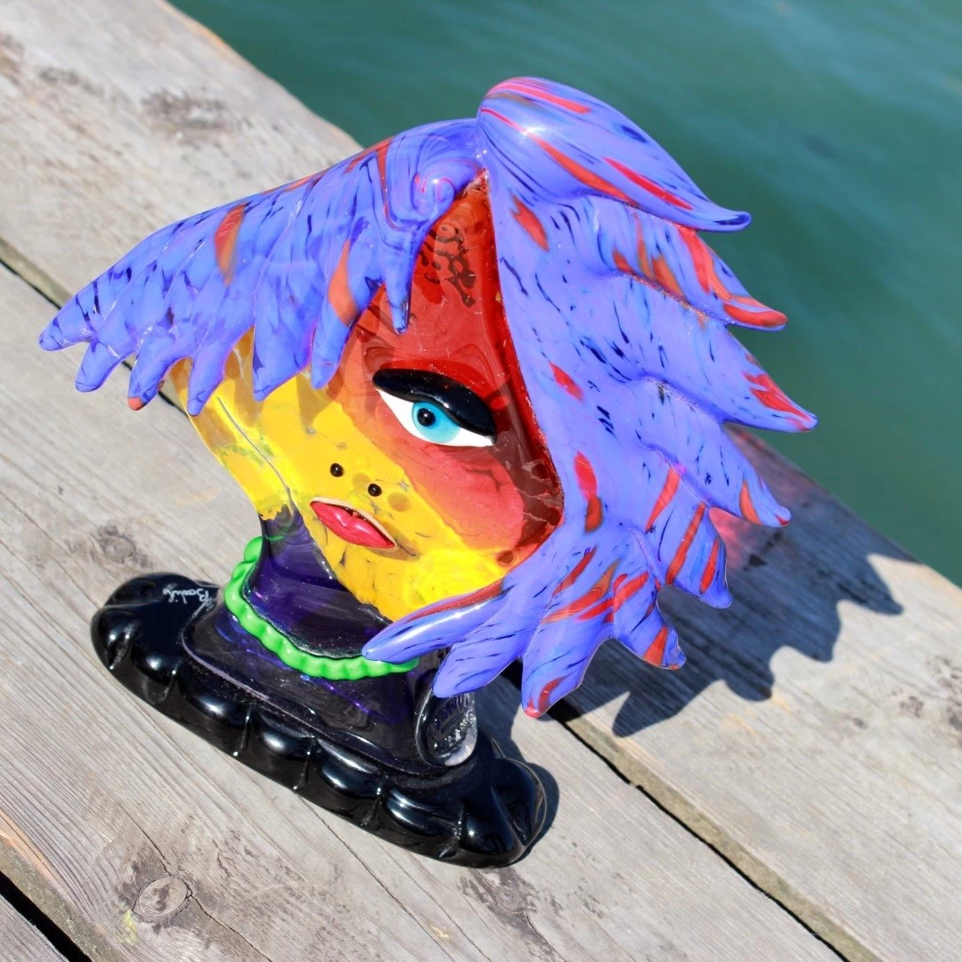 Head Of Woman Emo Face - Modern Art Abstract - Image 3