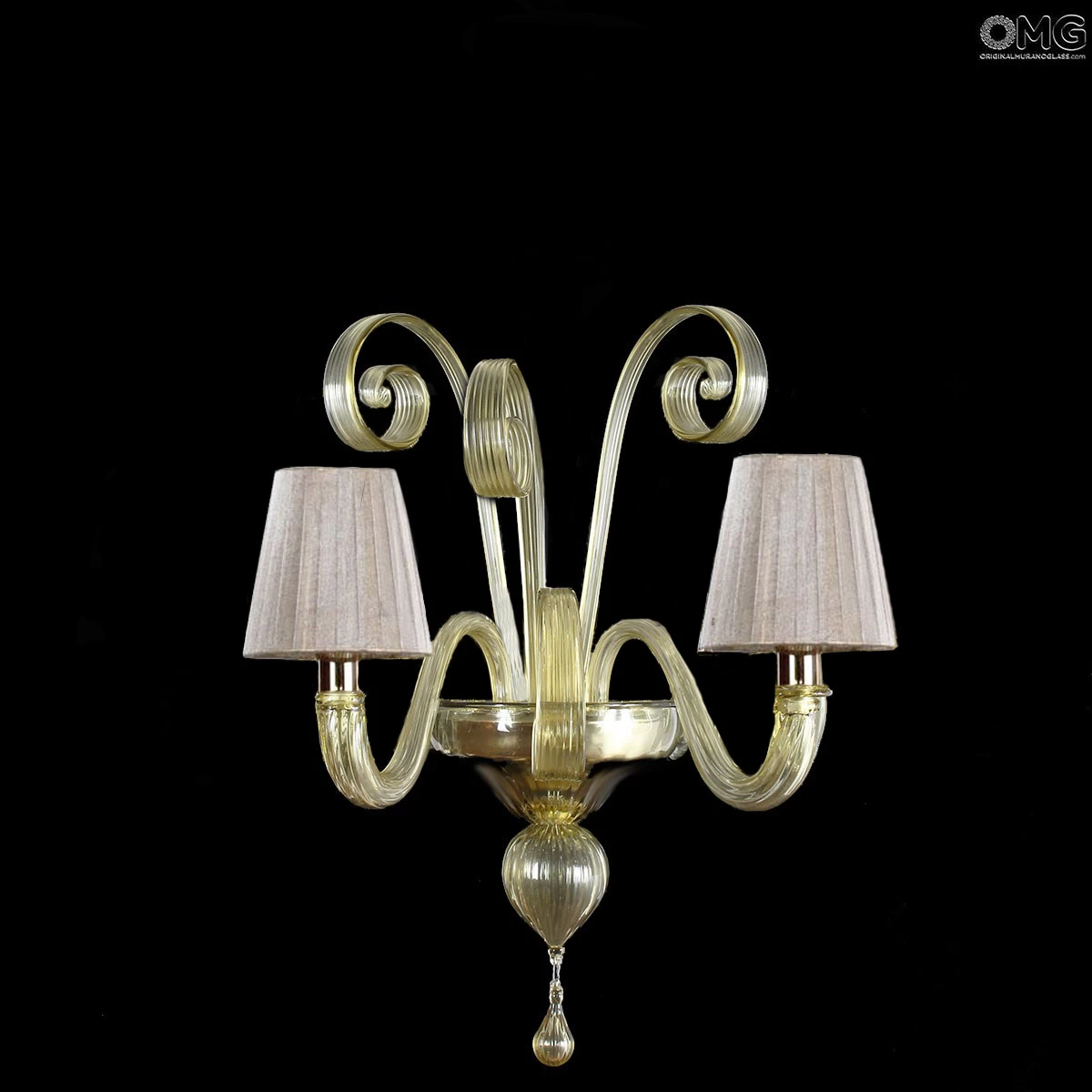 Wall Lamp Pastoral Amber - 2 Lights Applique
