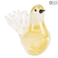 Dove - Pure Gold 24kt - Original Murano Glass OMG