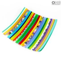 Plate Nuance - Millefiori - Original Murano Glass OMG