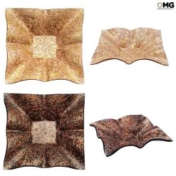 Plate Capri - Gold 24 Kt - Original Murano Glass OMG