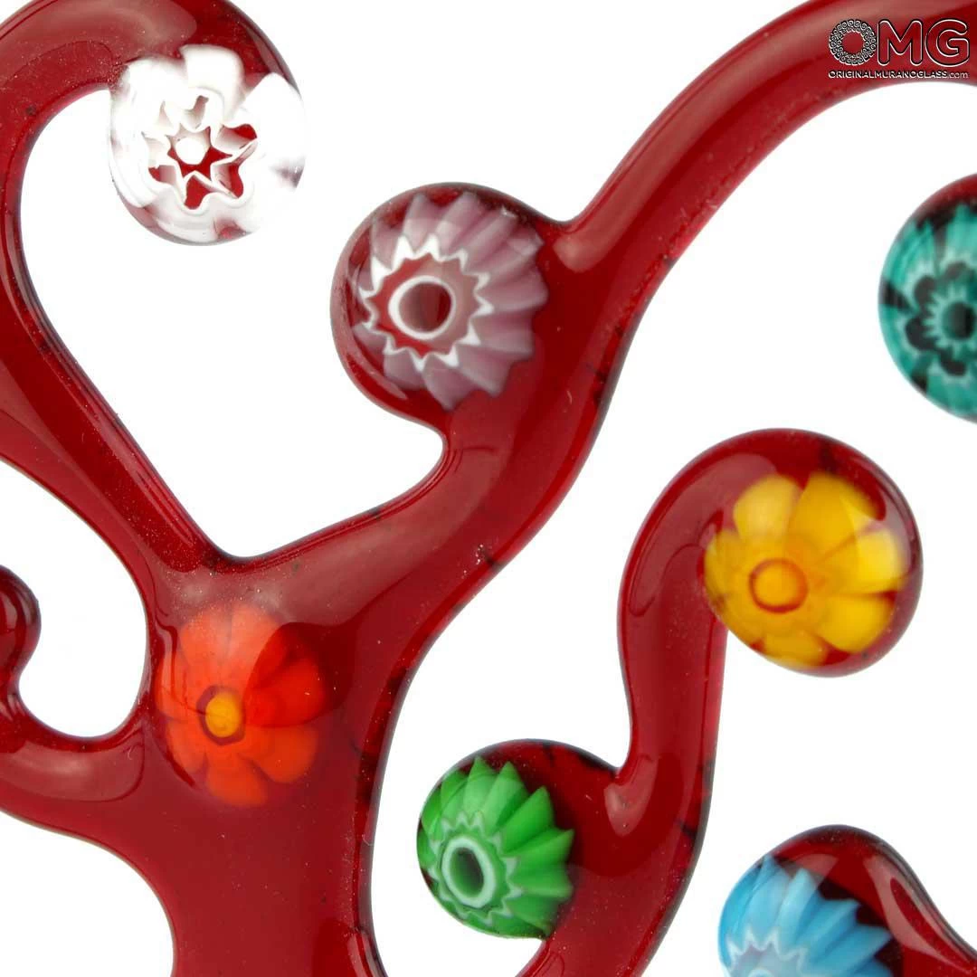 Tree Of Life Paperweight - With Millefiori - Original Murano Glass - Image 4