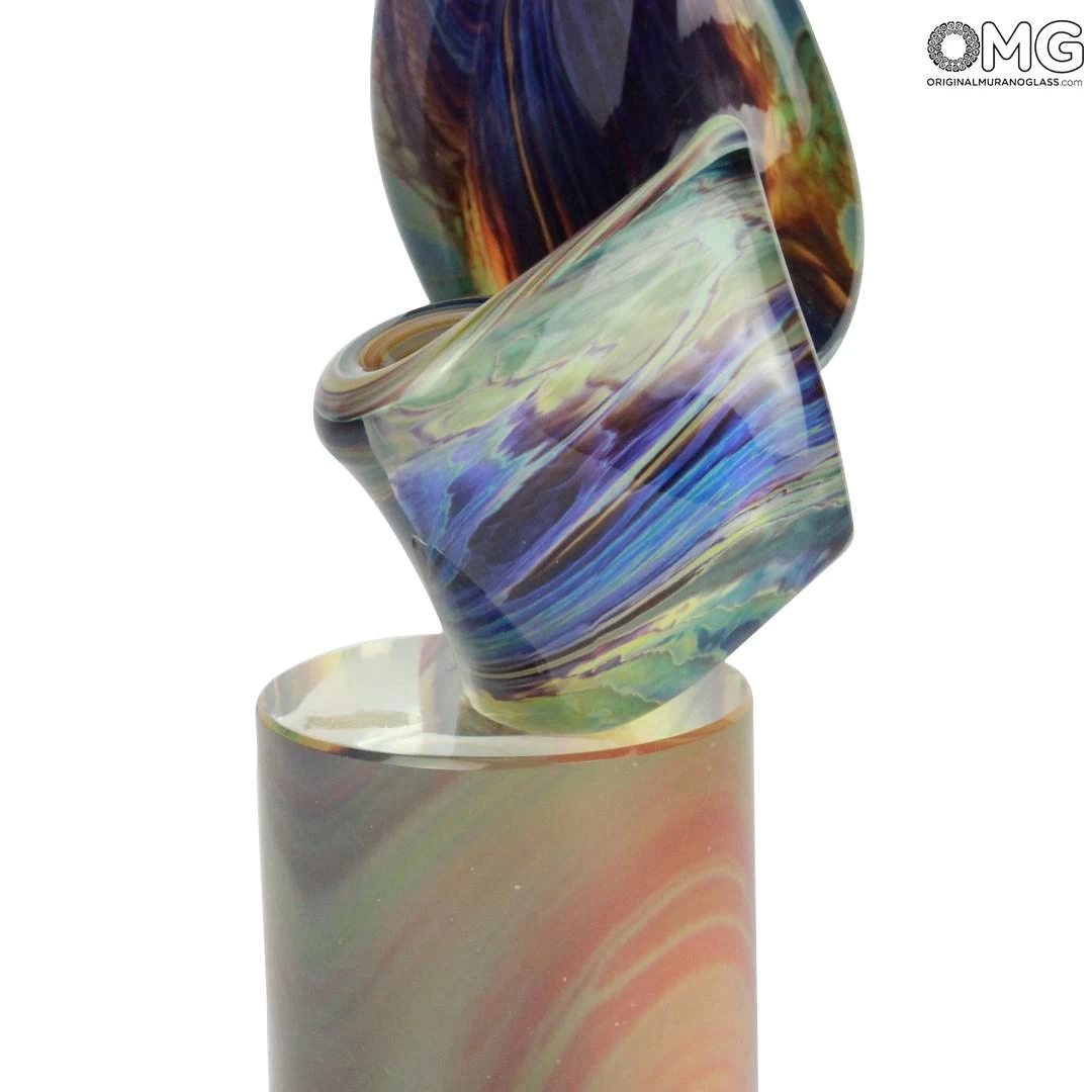 Strip To Wind - Sculpture In Chalcedony - Original Murano Glass - Image 5