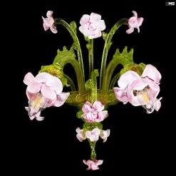 Wall Lamp Rosetto Firenze - Pink - 2 Lights - Original Murano Glass OMG