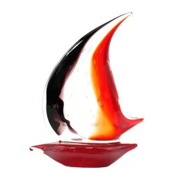 Sail Boat - Glass Sculpture - Original Murano Glass OMG