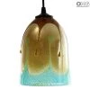 Hanging Lamp Drop - Light Blue - Original Murano