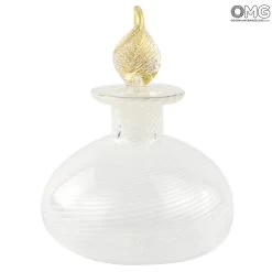 Bottle Scent With Stopper - Filigree - Original Murano Glass OMG