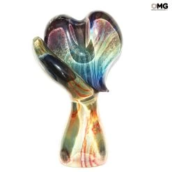 Love Heart - Calcedony Glass - Original Murano Glass Omg