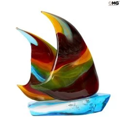 Exclusive - Sail Boat - Sculpture - Original - Murano - Glass