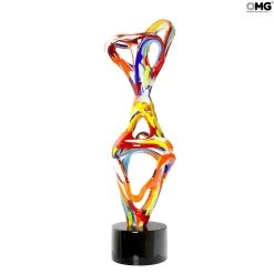 Multicolor Sculpture - Slimer Abstract - Murano Glass Sculpture