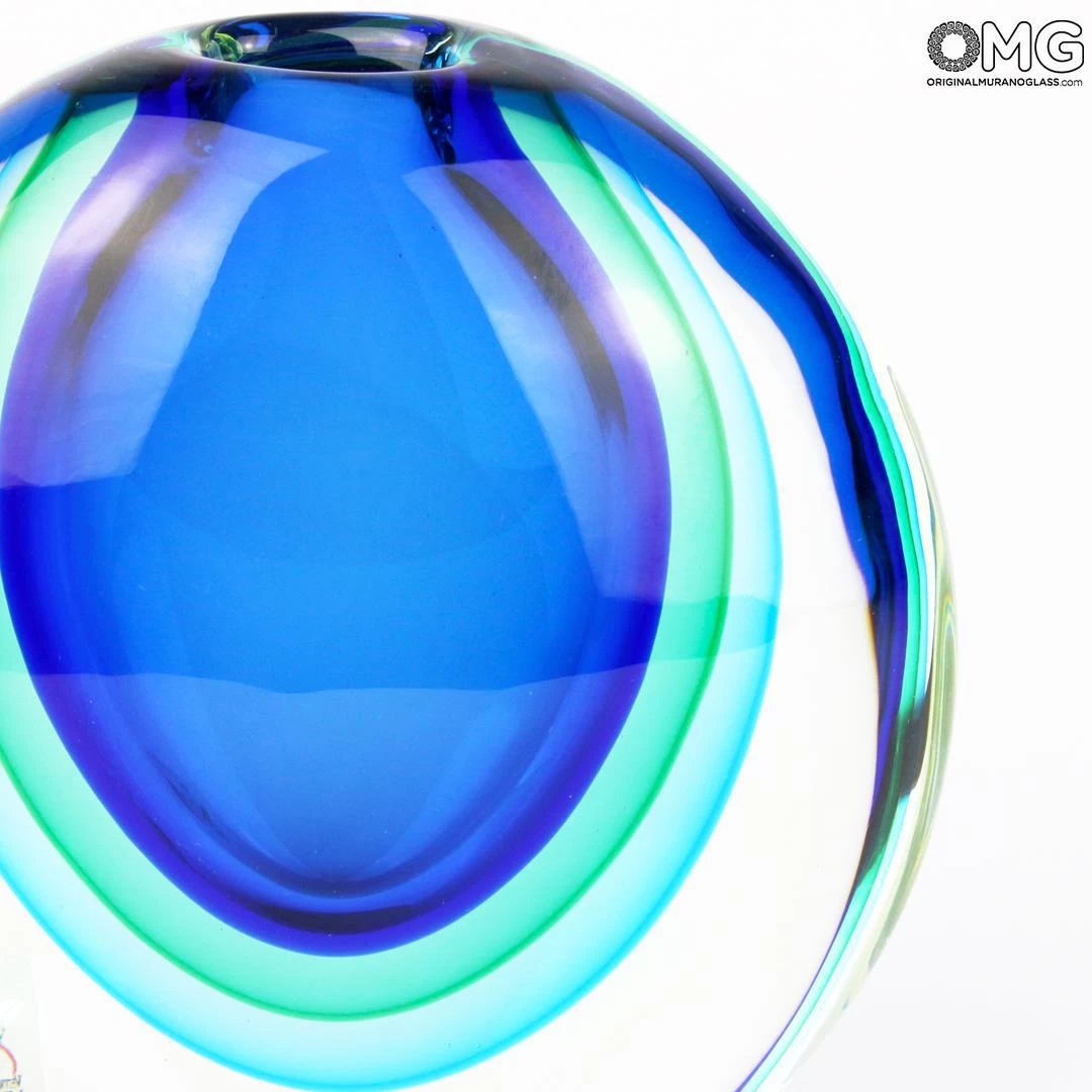 Vase Egg Light Blue - Sommerso - Original Murano Glass OMG - Image 4