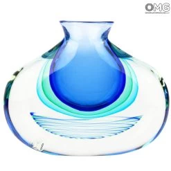 Vase Jar Light Blue - Sommerso - Original Murano Glass OMG