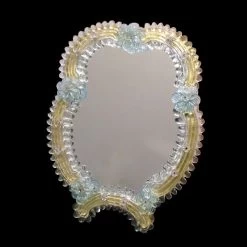 Flowers Re Salomone Table Mirror Venetian - Murano Glass
