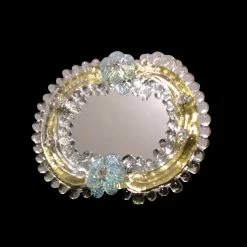 Flowers Re Riccardo Table Mirror Venetian - Murano Glass