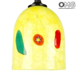 Hanging Lamp Yallow - Millefiori - Original Murano Glass