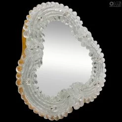 Flowers Re Davide Silver Table Mirror Venetian - Murano Glass
