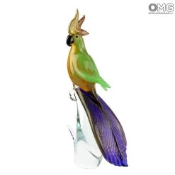 Imperial Male Parrot - Glass Sculpture - Original Murano Glass Omg
