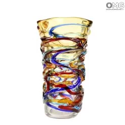 Harlequin Vase - Curvy Vase - Original Murano Glass