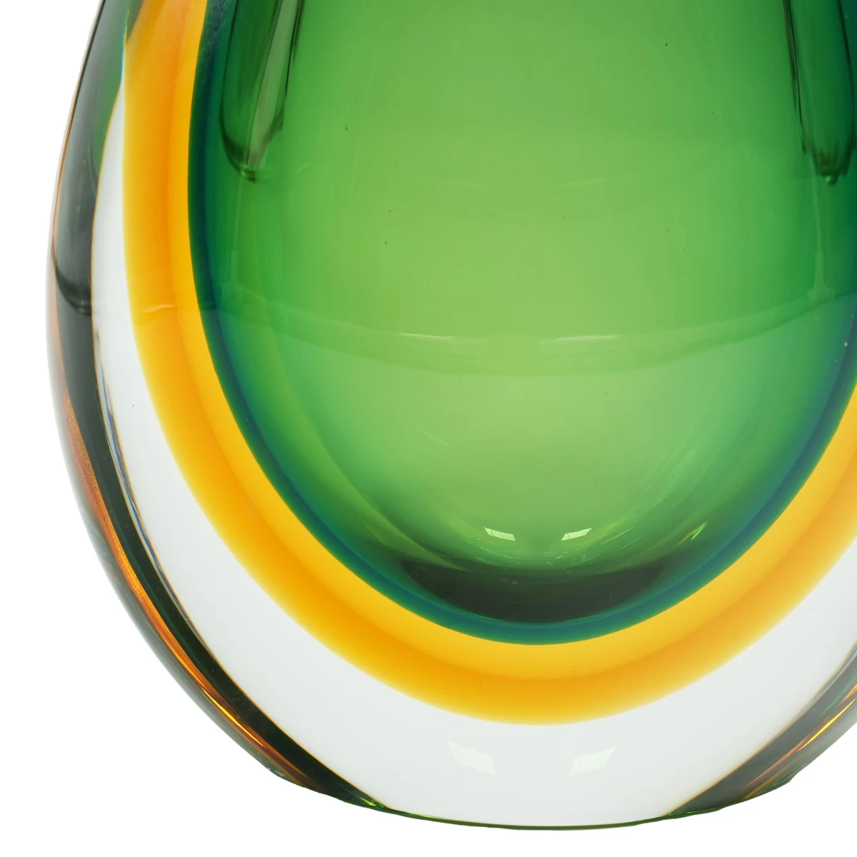 Vase Swallow - Green Amber Sommerso - Original Murano Glass OMG - Image 7