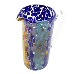 Pitcher Rainbow - Blue - Original Murano Glass OMG
