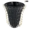 Vase Vulcano Black - Gold - Original Murano Glass OMG