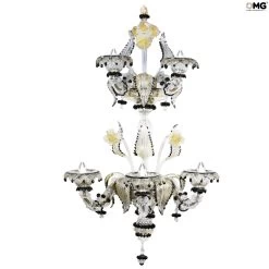 Sconce Wall Lamp Liberty - Gold 24kt + Pendants - Murano Glass - 5 Lights