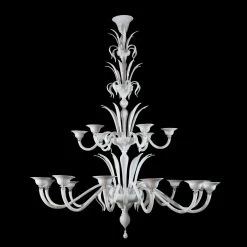 Venetian Chandelier Orseolo - White - Original Murano Glass