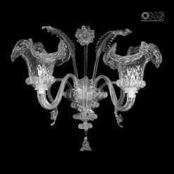 Sconce Wall Lamp Elegante Crystal - Murano Glass - 2 Lights